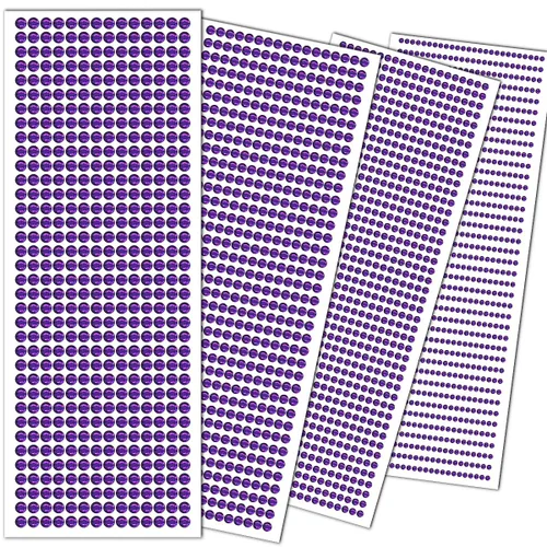 3090 calcomanías de gemas faciales para manualidades, autoadhesivas, color morado oscuro, joyas para el cabello con purpurina para la cara,