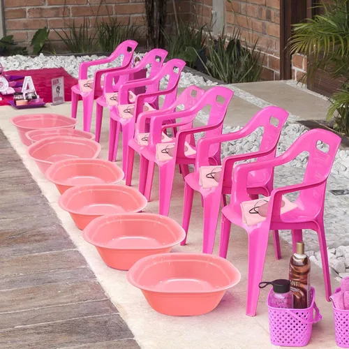 Miniatura 7 de Kit de spa de pies para niñas, suministros de fiesta de spa para niñas con 12 piezas de bañera de pies y 12 toallas de mano rosas y 12 máscaras