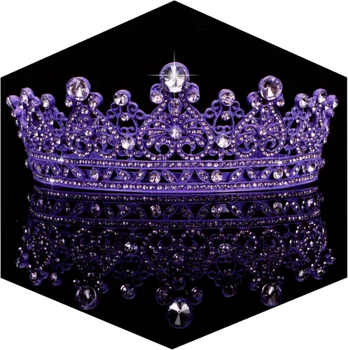 Miniatura 8 de TOBATOBA - Tiaras y coronas para mujer; tiara nupcial de cristal para novia; corona de reina princesa real; tocados de quinceañera para 15 años