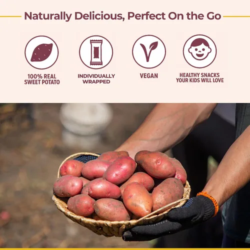 Miniatura 6 de Gangwon Export - Bocadillos masticables coreanos de batata dulces envueltos individualmente [25] – Palitos de batata veganos 100% naturales – Sin
