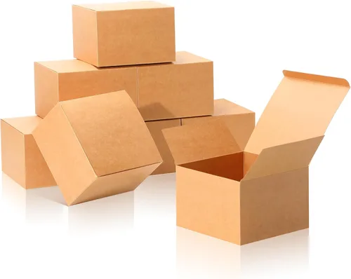 Miniatura 40 de COTOPHER 100 cajas de regalo pequeñas, cajas de regalo de 2 x 2 x 2 pulgadas, cajas de regalo de papel con cintas, caja de dulces para recuerdos