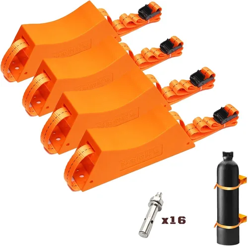 Miniatura 9 de Soporte de pared cilíndrica, soporte de tanque de nitrógeno resistente con tornillos SUS 304 y correa de 59 pulgadas compatible con 4 a 12 pulgadas