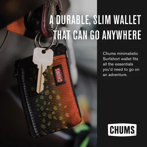 Miniatura 2 de Chums Cartera de surfshorts Cartera minimalista ligera con cremallera y ventana transparente para identificación Resistente al agua con llavero