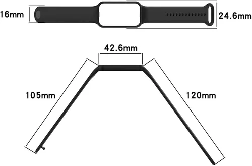 Miniatura 7 de 4PACKS Watch Bands Compatible with Amazfit Band 7 Strap,Silicone Metal Buckle Adjustable Wristband Bracelet Sport Strap for Replacement Negro/verde