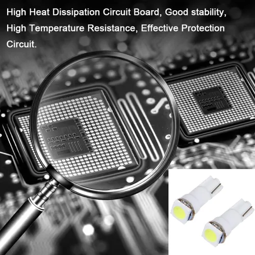 Miniatura 5 de cciyu 20 unidades Xenon blanco auto T5 cuña 17 37 70 5050 1SMD conjunto de paneles LED, lámpara Dash, focos con tomas torcidas.