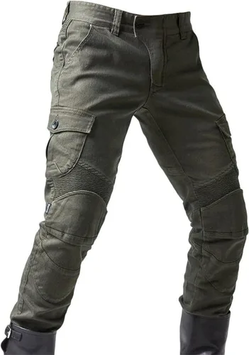 Miniatura 4 de Pantalones de motociclismo para hombre pantalones de ciclismo resistentes al desgaste para motociclismo rodilla y cadera