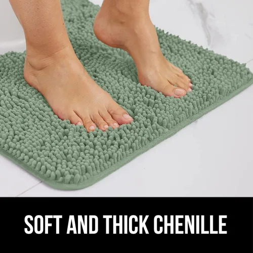 Miniatura 120 de Gorilla Grip - Tapete de baño de felpilla gruesa, suave y absorbente, secado rápido, de microfibra, con reverso de caucho, para piso de ducha, Nube