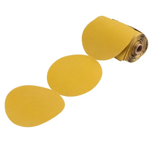 Miniatura 10 de S SATC 100 discos de lija PSA de 6 pulgadas, papel de lija con parte trasera adhesiva de grano 80 para taladro, papel de lija automotriz redondo