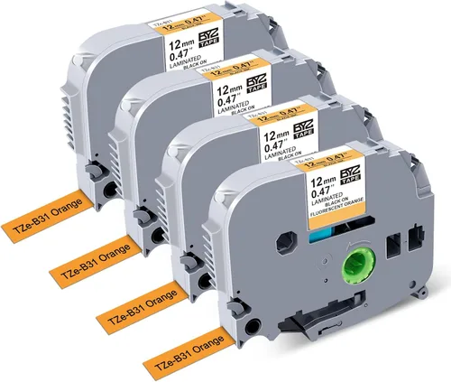 Miniatura 12 de Compatible con cinta azul P Touch TZe-531 TZe531 laminada 0.47 de 0.47 pulgadas, cinta azul de repuesto para Brother PT-D200 PT-D450, 1/2 pulgada x