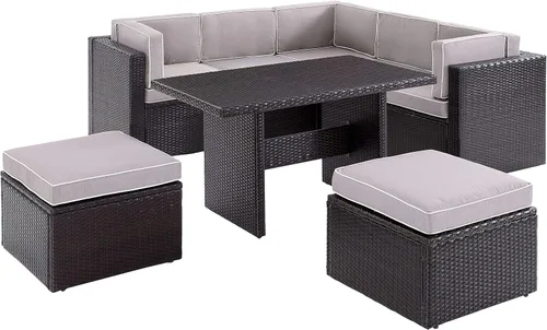 Miniatura 13 de Crosley Furniture Palm Harbor - Silla seccional para exteriores sin brazos, sillas de mimbre para patio, porche, terraza, patio trasero