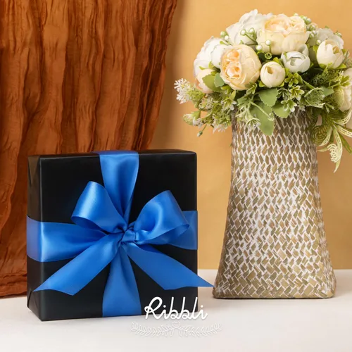 Miniatura 380 de Ribbli - Cinta de satén de doble cara dorada, 1/2 pulgada x 25 yardas, uso para ramo de lazos de manualidades, envoltura de regalos, decoración