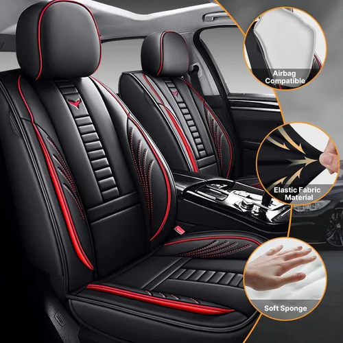 Miniatura 2 de 5 fundas impermeables de asiento de coche para Nissan Rogue Sport 2017-2025, protectores de asiento delantero y trasero de piel sintética de alta