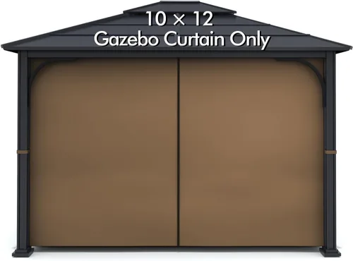 Miniatura 15 de Cortina Universal de Repuesto para Privacidad de Gazebo - Wonwon Panel de Privacidad con Toldo y Cierre para Gazebo al Aire Libre de 10 x 10 Pies