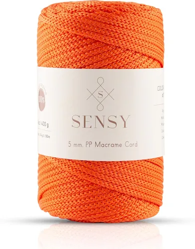 Miniatura 113 de Sensy - Cuerda de poliéster prémium de 0.197 in, 104 yardas, 100% polipropileno, cordón de macramé de 0.197 in, cuerda de ganchillo para bolsa