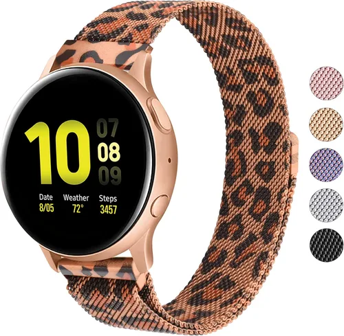 Miniatura 10 de Wanme Bandas de metal para Samsung Galaxy Watch Active 2, 1.73", 1.58", Active 1.58", Watch 3 1.61" y Galaxy Watch 1.65", 0.79", correa de repuesto