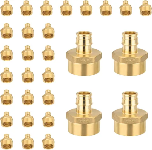 Miniatura 28 de Paquete de 2 accesorios de expansión Niikappu Pex-A, adaptador de flujo completo NPT hembra de 1 pulgada Pex-A x 1 pulgada, accesorio de tubería