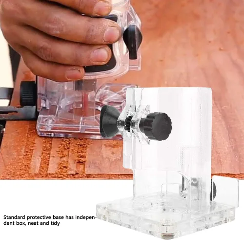 Miniatura 2 de Enrutador protector para recortadora, base transparente, para carpintería, base de plástico, herramientas eléctricas, accesorios de protección