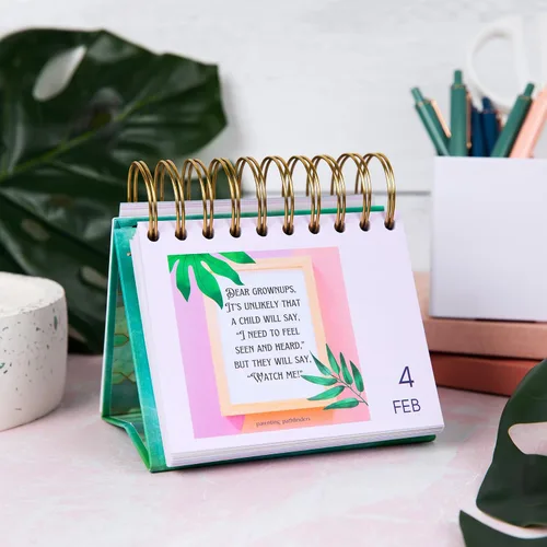 Miniatura 4 de Parenting Pathfinders® Calendario diario perpetuo de escritorio sin fecha, calendario inspirador y de apoyo Page-A-Day para padres y cuidadores