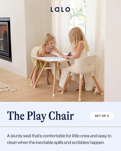 Miniatura 2 de Lalo The Play Chair - Juego de 2 sillas para niños pequeños, asiento de cubo resistente, silla para niños fácil de limpiar, capacidad de peso de 200