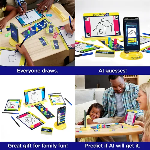 Miniatura 3 de Mattel Games Juego familiar Pictionary vs. AI para niños, adultos y familias con inteligencia artificial para 2 a 4 jugadores