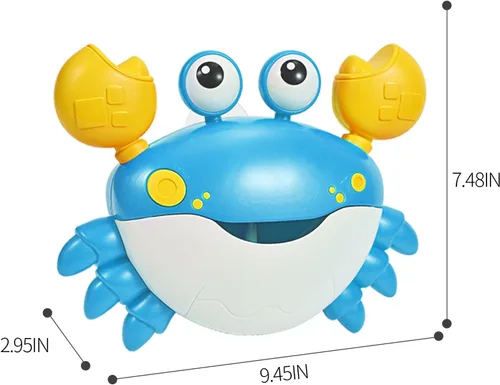 Miniatura 6 de Deejoy Máquina de Burbujas de Baño de Cangrejo para la Bañera, Sopla Burbujas y Reproduce 12 Canciones Infantiles, Máquina de Burbujas de Baño