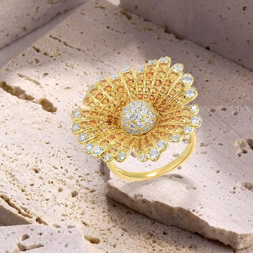 Miniatura 3 de Santuzza Anillo de plata de ley con piedras preciosas para mujer