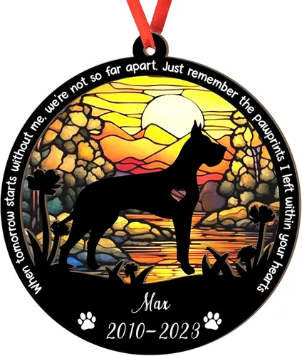 Miniatura 35 de Adorno personalizado para atrapasoles de sabueso afgano, adorno de Navidad de sabueso afgano – Regalo para perro amante, sabueso afgano