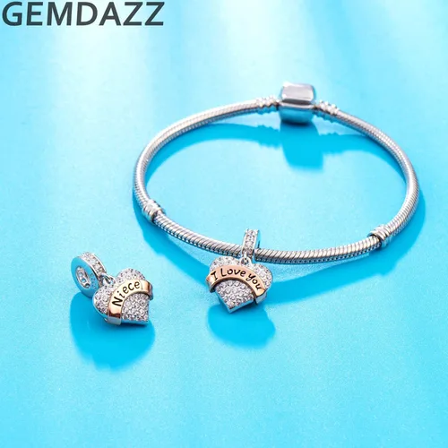 Miniatura 3 de Abalorio de plata de ley 925 para madre, padre, hija, hijo, hermana, nana, esposa, marido, abuela, amiga, madrina, hija, ahijada, cuentas