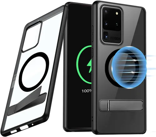 Miniatura 33 de Funda magnética para Samsung Galaxy Note 10 Plus/Note 10+ (6.8 pulgadas) [compatible con Magsafe] parachoques de TPU suave + parte trasera Negro