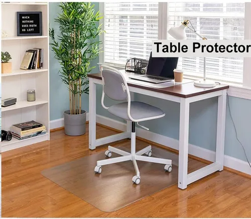 Miniatura 5 de Tapete para silla de PVC, de 46, 53, 72, 1.260 x 0.079 in de grosor, tapete para silla de oficina de PVC para alfombra o suelo de madera dura