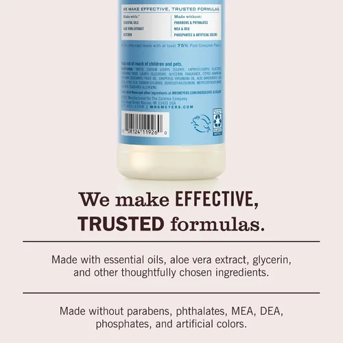 Miniatura 5 de Mrs. Meyer's Clean Day - Detergente líquido para platos, aroma a agua de lluvia, fórmula biodegradable, paquete de 3 unidades, 16 fl oz