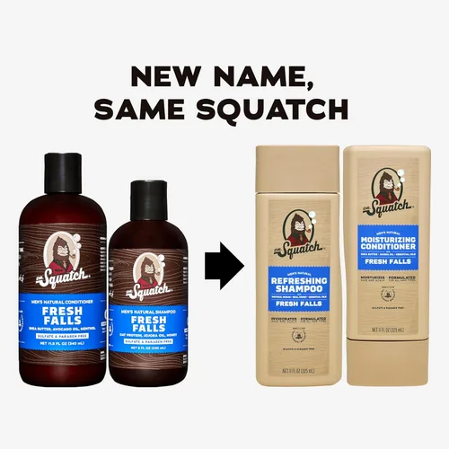 Miniatura 2 de Dr. Squatch Paquete de cabello natural para hombres, cabello saludable y de aspecto completo, champú Fresh Falls (11 onzas líquidas), acondicionador