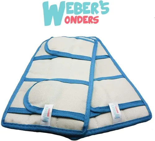 Miniatura 4 de Paquete de 4 almohadillas de microfibra Weber's Wonders para trapeador, lavables, reutilizables, duraderas, compatibles con cabezales Swiffer