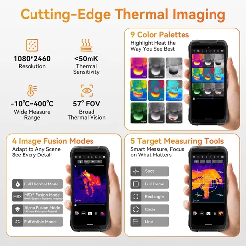 Miniatura 2 de Blackview XPLORE 1 Pro AI 5G - Teléfono resistente inteligente Android 15 (Imagen térmica FLIR), 20000mAh 55W 36GB +256GB, teléfono inteligente