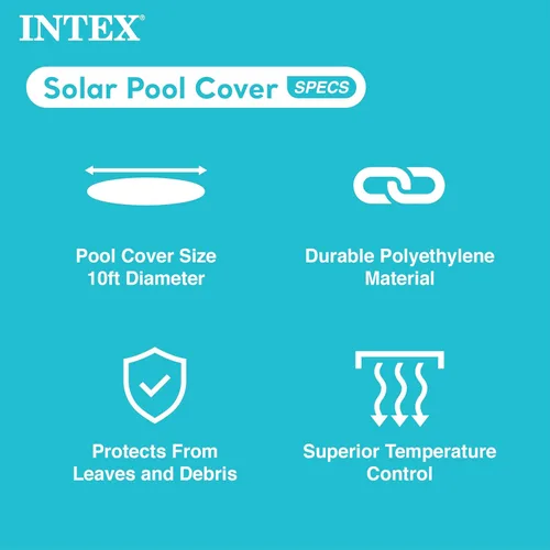 Miniatura 3 de Intex Cubierta solar para piscinas de 9.5 pies de diámetro de fácil colocación y estructura