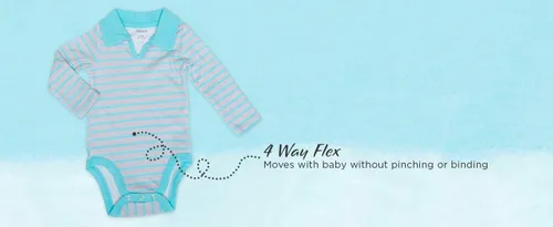 Miniatura 5 de Hanes Baby-Boys Ultimate Baby Flexy 3 Pack Long Sleeve Polo Bodysuits