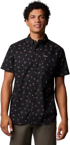 Miniatura 23 de Columbia - Camisa de manga corta para hombre Rapid Rivers con estampado, con cómodo elástico Colegial Navy Outback