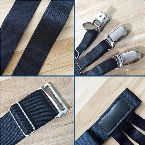 Miniatura 3 de Estribos de camisa para hombres de negocios para hombres de negocios con clip de camisa unisex liguero