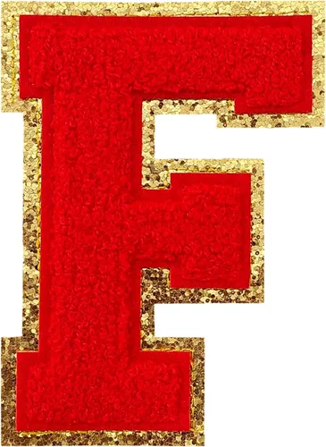 Miniatura 107 de GYGYL - 3 parches de letras deportivas de felpilla con purpurina, parches para planchar de tamaño grande para decoración de disfraces