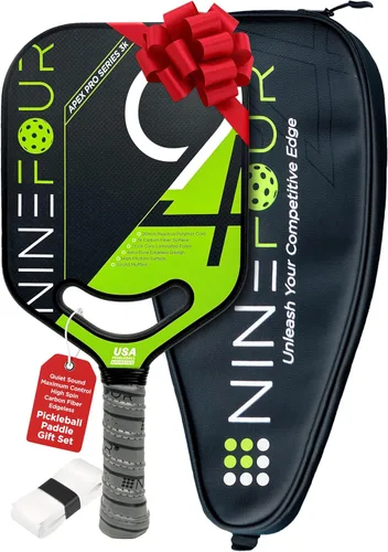 Apex Pro Series - Paleta de pickleball de fibra de carbono 3k, aprobada por USAPA, superficie de alto giro, control definitivo, núcleo de