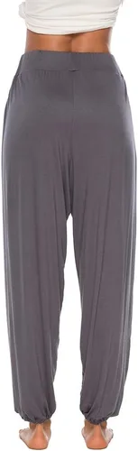 Miniatura 3 de AvaCostume - Pantalones de harén de corte alto para mujer, estilo hippie