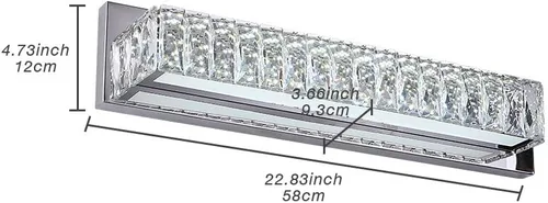 Miniatura 5 de Luces de tocador de cristal, accesorios de iluminación de tocador de baño sobre el espejo, lámparas LED modernas de pared hechas para acabado