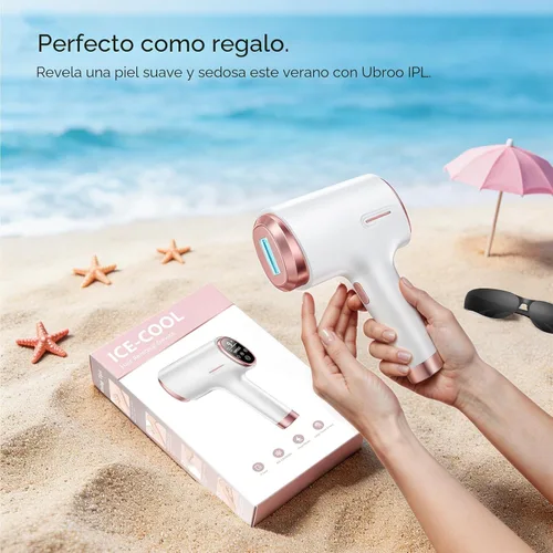 Miniatura 8 de Ubroo Dispositivo de depilación láser IPL, energía 21J, reducción del 96% de cabello, enfriamiento de hielo a 41°F para mujeres y hombres, axila