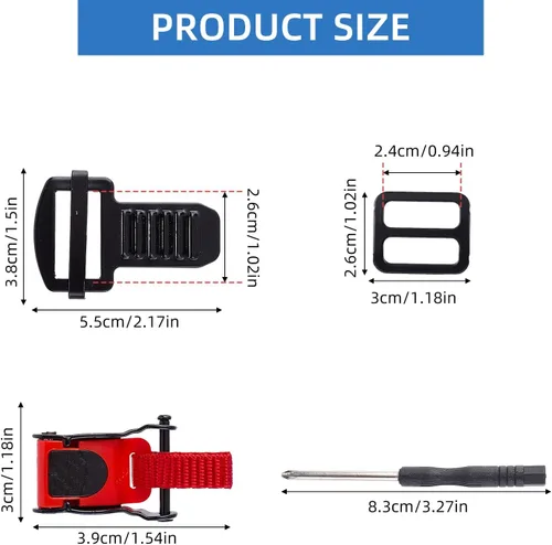 Miniatura 5 de NICENEEDED Adaptador de correa de barbilla para casco de trinquete, kit de hebilla de liberación rápida para casco, accesorios para casco