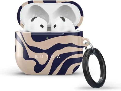 Miniatura 9 de Burga Funda rígida para Airpod compatible con Apple Airpods 4, estuche de carga, patrón minimalista de lunares - Funda protectora de plástico duro
