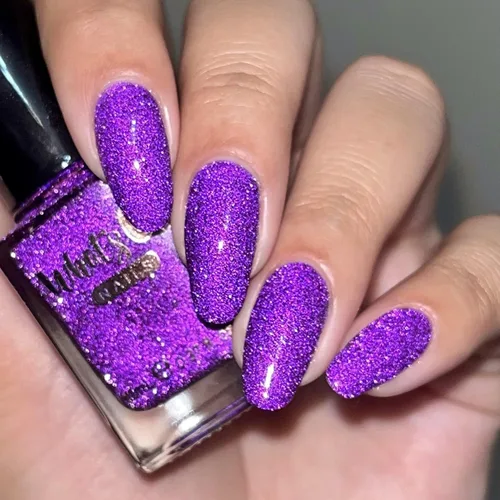 Miniatura 3 de Whats Up Nails - Plumingo Party Flash - Esmalte de uñas reflectante granate con dúocromo iridiscente brillante púrpura brillante barniz de esmalte