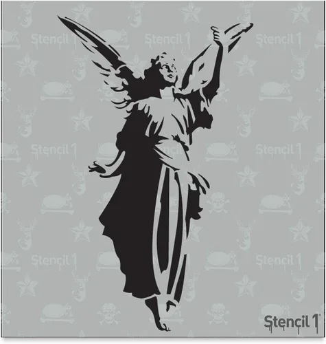 Miniatura 17 de Stencil1 Plantilla de ramas de acebo y hoja perenne – Plantilla de invierno reutilizable para manualidades, decoración de vacaciones, pintura sobre