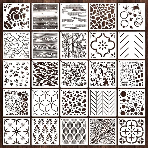Miniatura 13 de Plantillas de abeja de 6 pulgadas, plantillas reutilizables de miel de panal para pintar sobre madera, 25 plantillas de abejas para manualidades