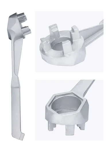 Miniatura 6 de Mellbree - Llave de tapón de aluminio - Herramienta para abrir barriles de galones de 10, 15, 20, 30, 50, 55 galones - Se ajusta a tapas de bung