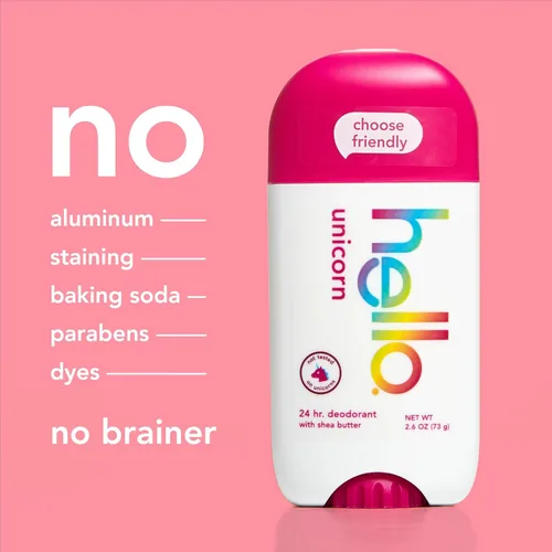 Miniatura 6 de hello Unicorn Desodorante libre de aluminio para mujeres, niñas, seguro para niños, dermatológicamente probado, fragancia natural, paquete de 2